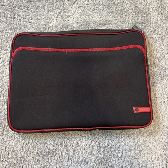 HP Other - HP Laptop Sleeve Case 15 Inch Black Red‎ Neoprene Zipper Front Pocket